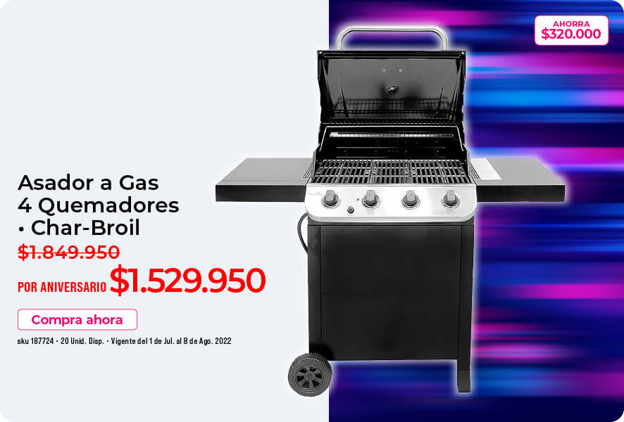 asador a gas oferta home sentry