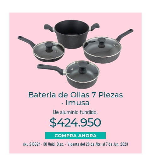 Baterría de ollas 7 piezas