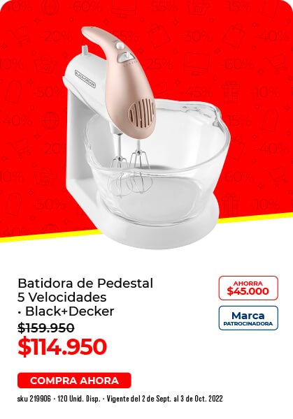 Batidora de pedestal 5 velocidades
