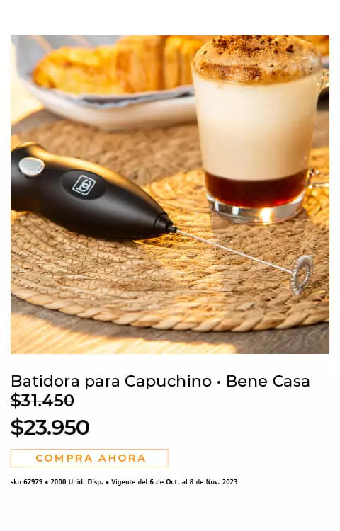 batidora para capuchino