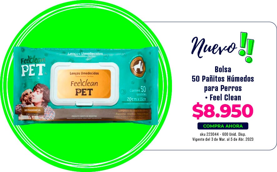 bolsa 50 pañitos húmedos