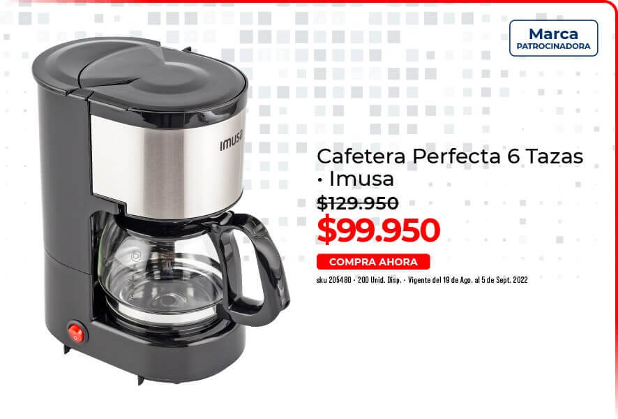 Cafetera perfecta 6 tazas