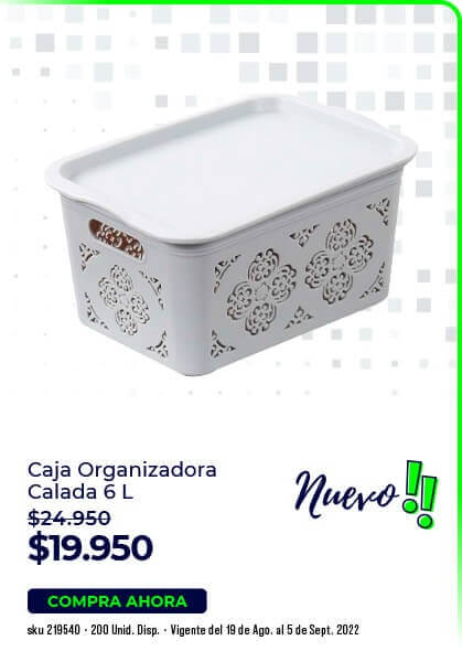 Caja organizadora clada 6 litros