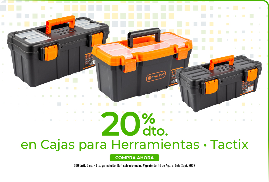 20% de descuento en cajas para herramientas