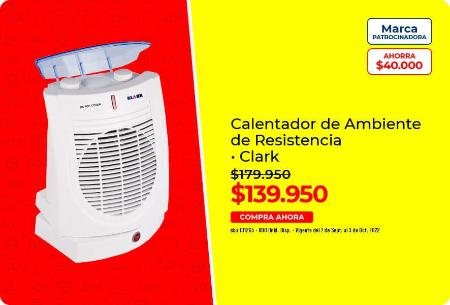 Calentador de ambiente de resistencia