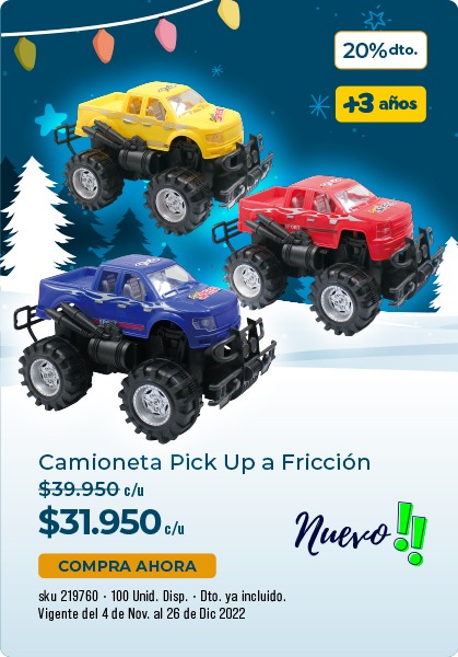 Camioneta pickup a fricción