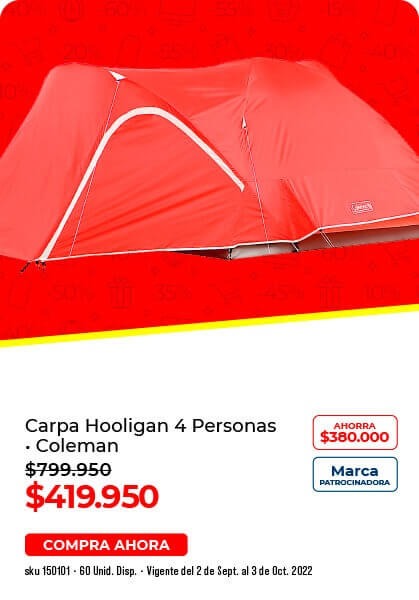 Carpa para 4 personas