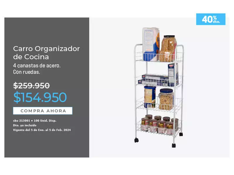 carro organizador de cocina