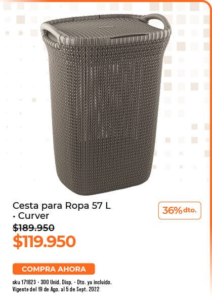 Cesta para ropa 57 litros