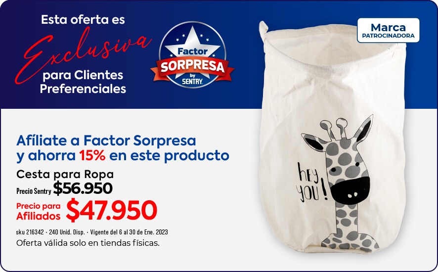 oferta exclusiva factor sorpresa