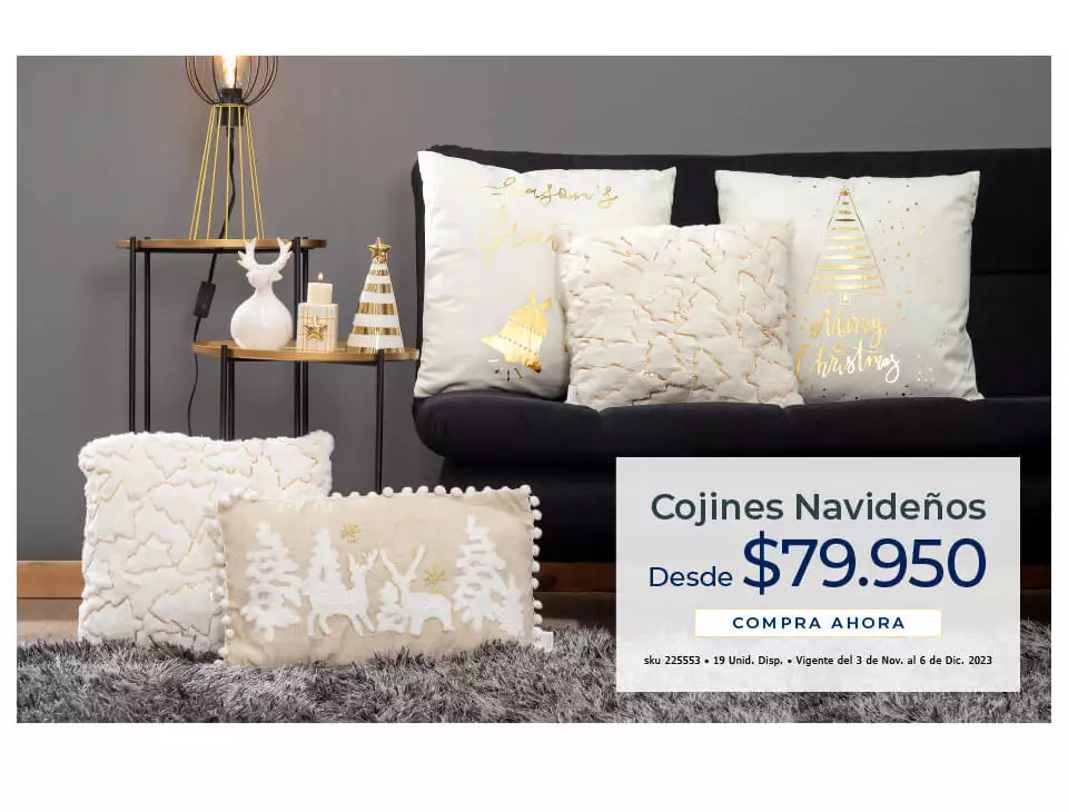 cojines navideños