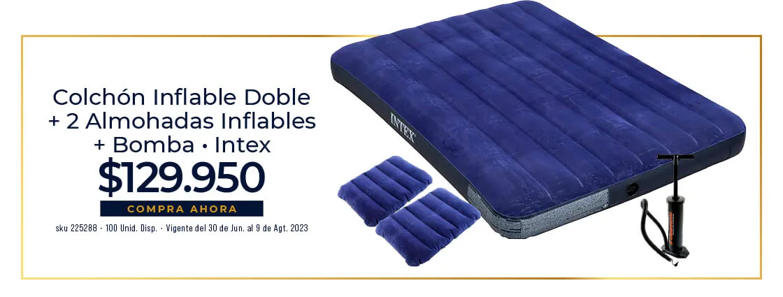 colchon inflable doble combo