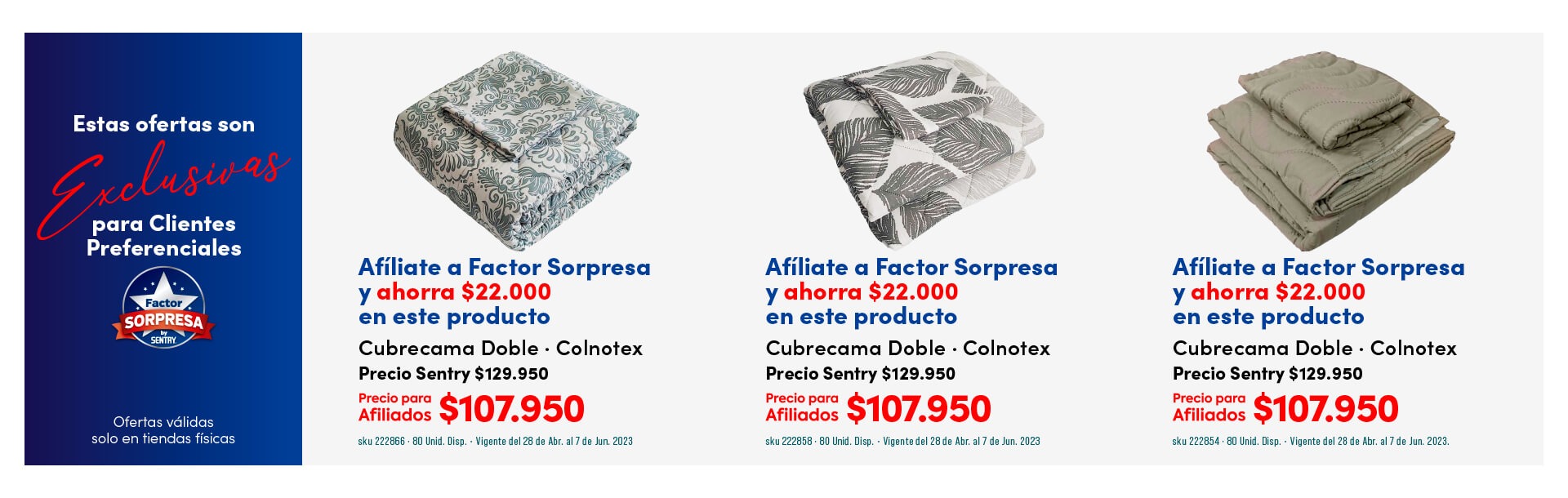 Factor sorpresa Cubre cama