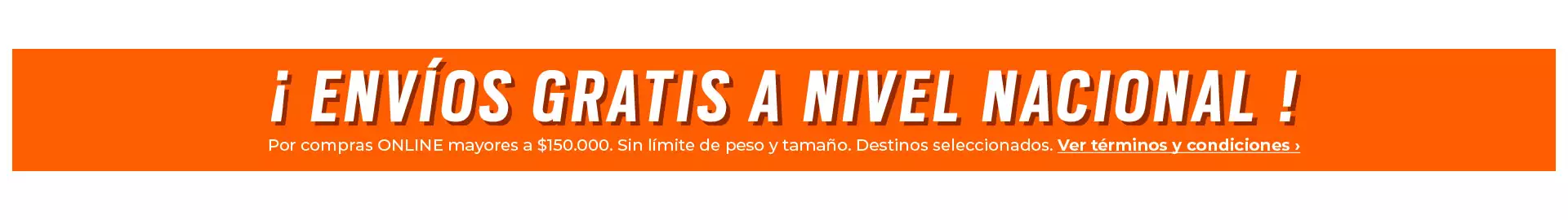 envío gratis a nivel nacional