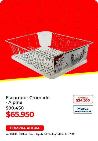 Escurridor cromado