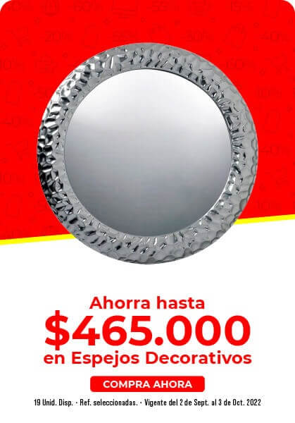 Ahorre en espejos decorativos