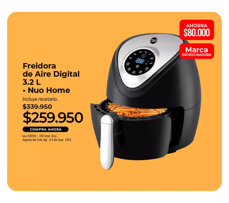 freidora de aire digital 3.2L
