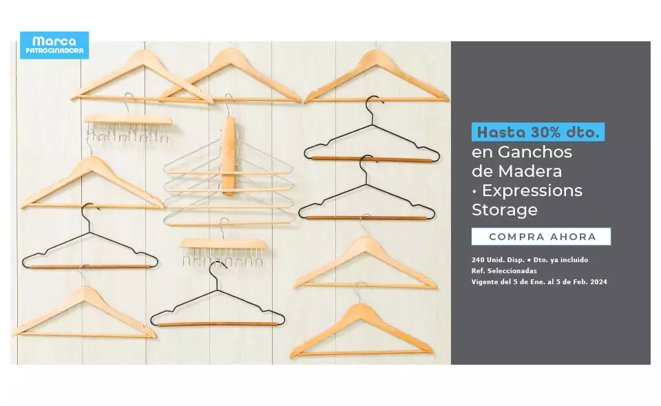 ganchos en madera