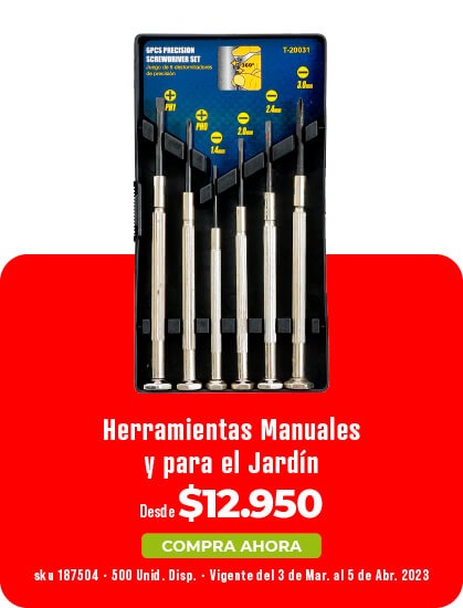 herramientas manuales y para el jardín