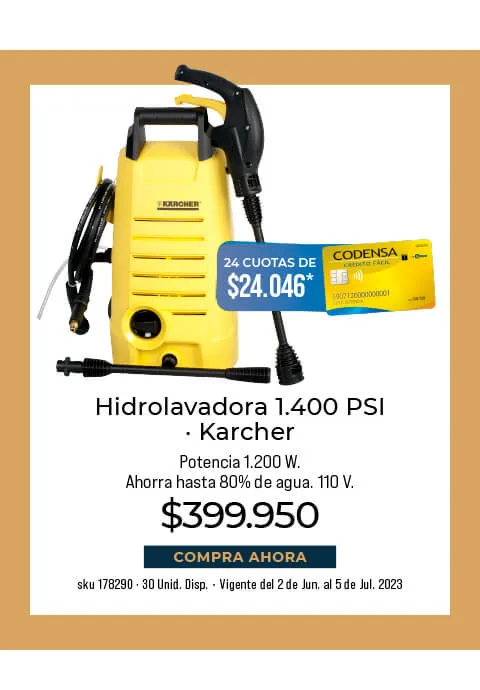 hidrolavadora 1.400 psi