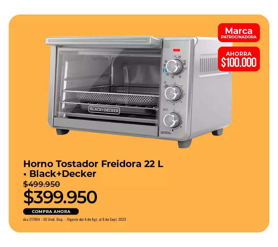 horno tostador freidora 22L