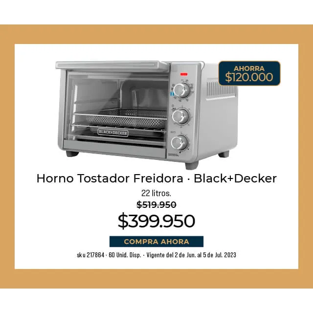 horno tostador freidora