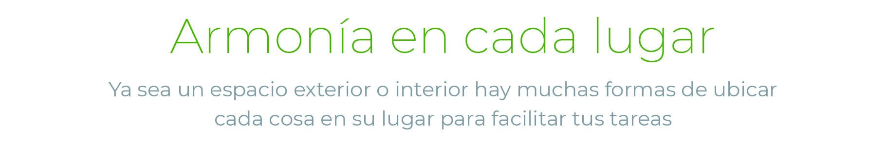 Armonia en cada lugar