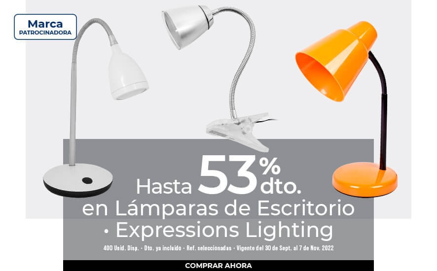 Descuentos en lámparas de escritorio