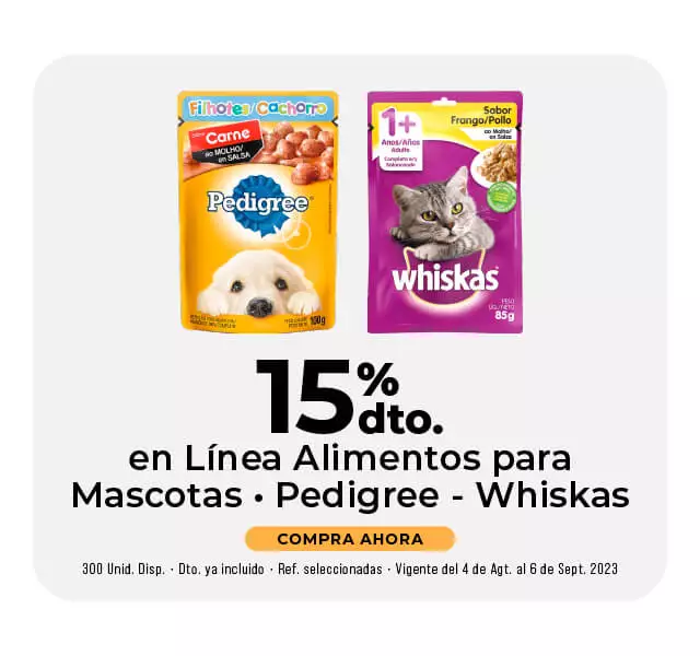 línea alimentos para mascotas whiskas
