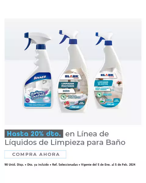 línea de líquidos de limpieza para baño