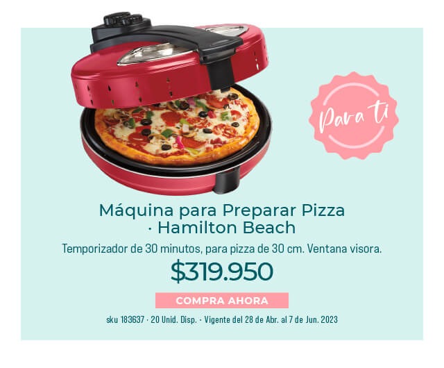 máquina para preparar pizza