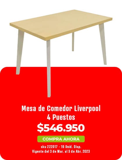 mesa de comedor liverpool