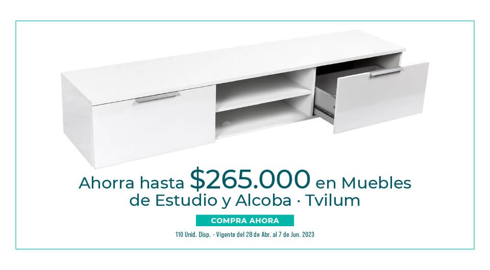 Ahorra en muebles de estudio y alcoba