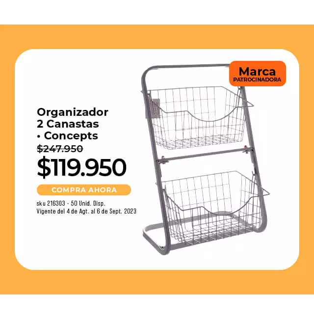 organizador 2 canastas