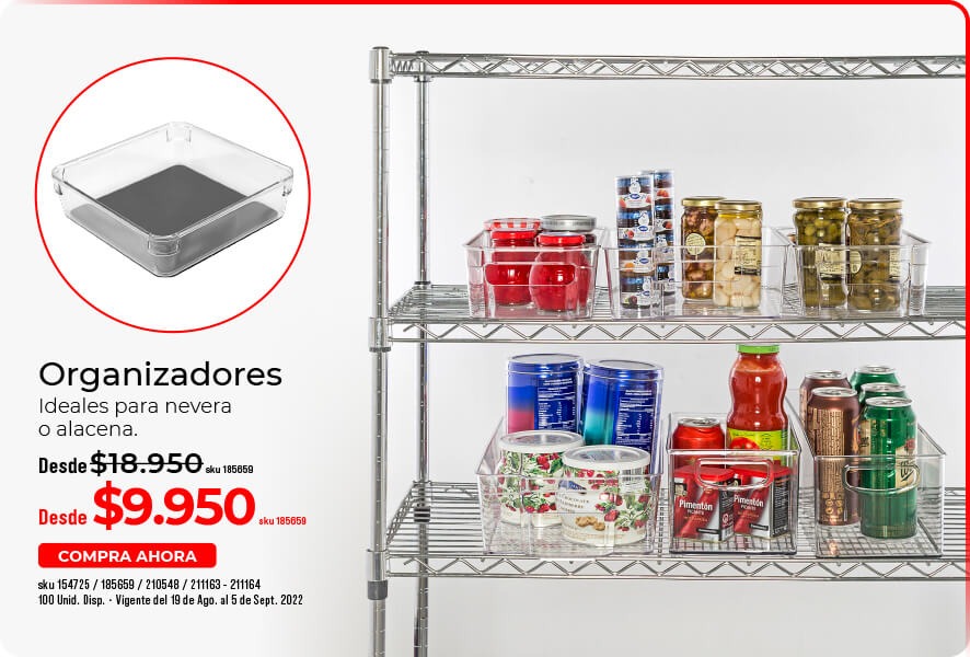 Organizadores ideales para nevera o alacenas