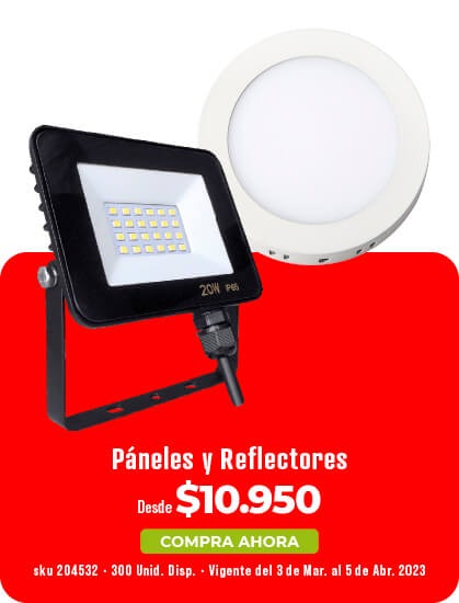 páneles y reflectores