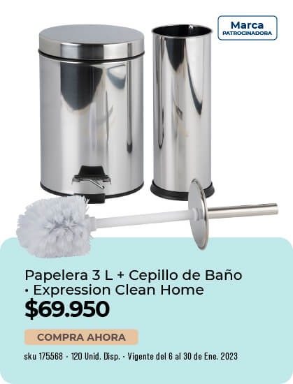 Papelera 3L + cepillo de baño