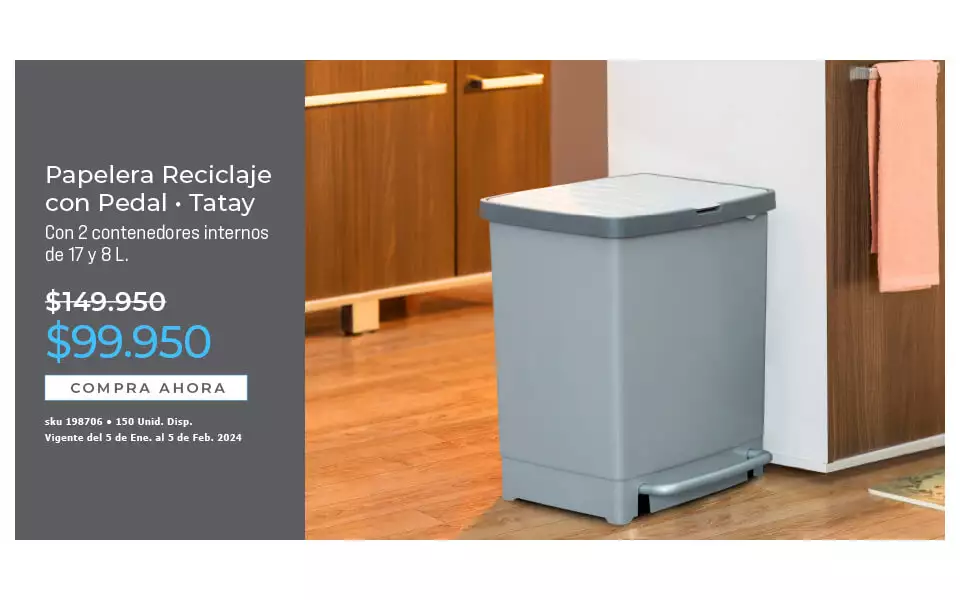 papelera reciclaje con pedal