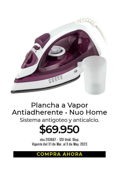 plancha a vapor antiadherente