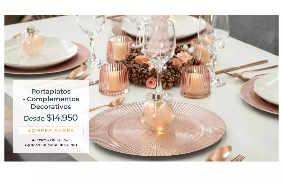 Portaplatos complementos decorativos