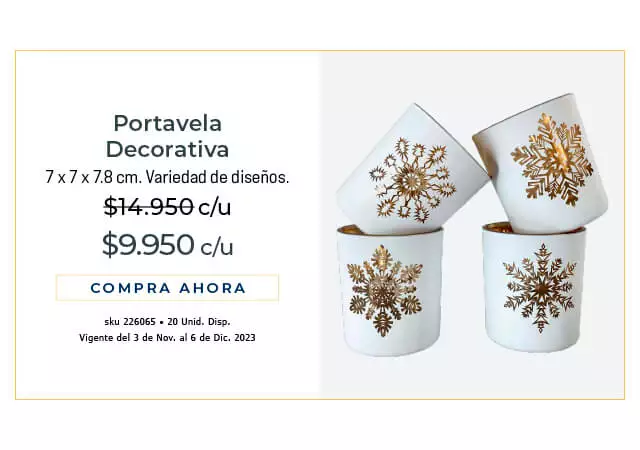portavela decorativa