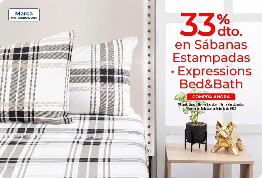 33% de descuento en sábanas estampadas