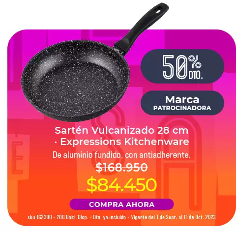 sartén vulcanizada 28cm