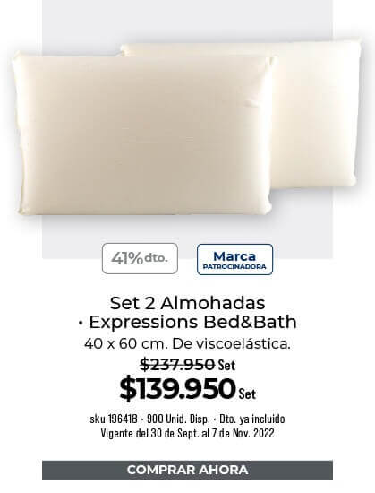 Set 2 almohadas