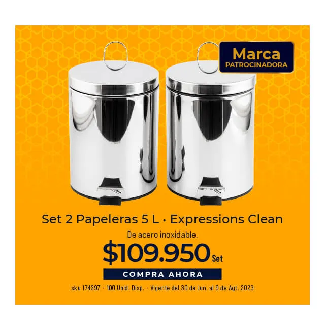 set 2 papeleras