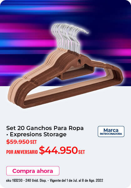 set ganchos ropa expressions oferta
