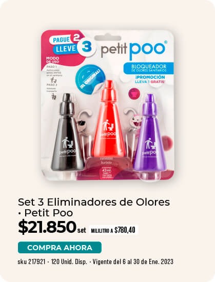 Set 3 eliminadores de olores