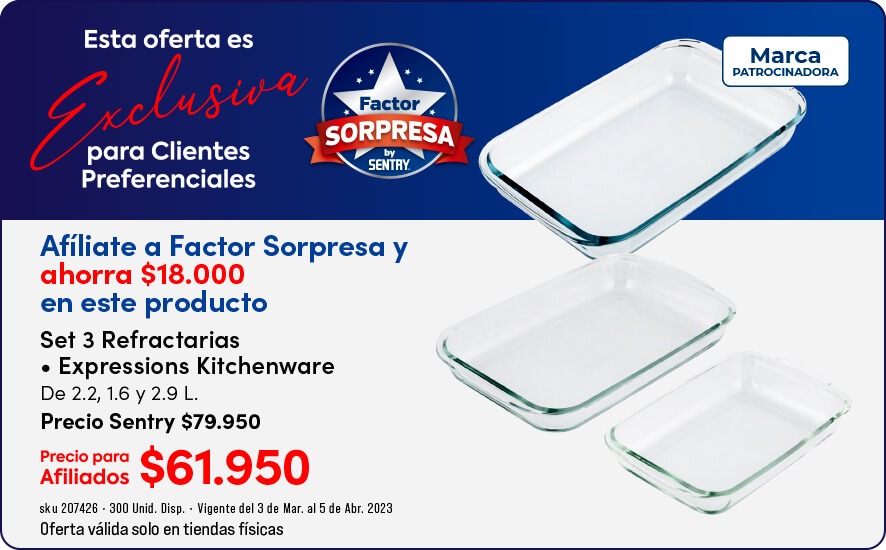 factor sorpresa refractareas