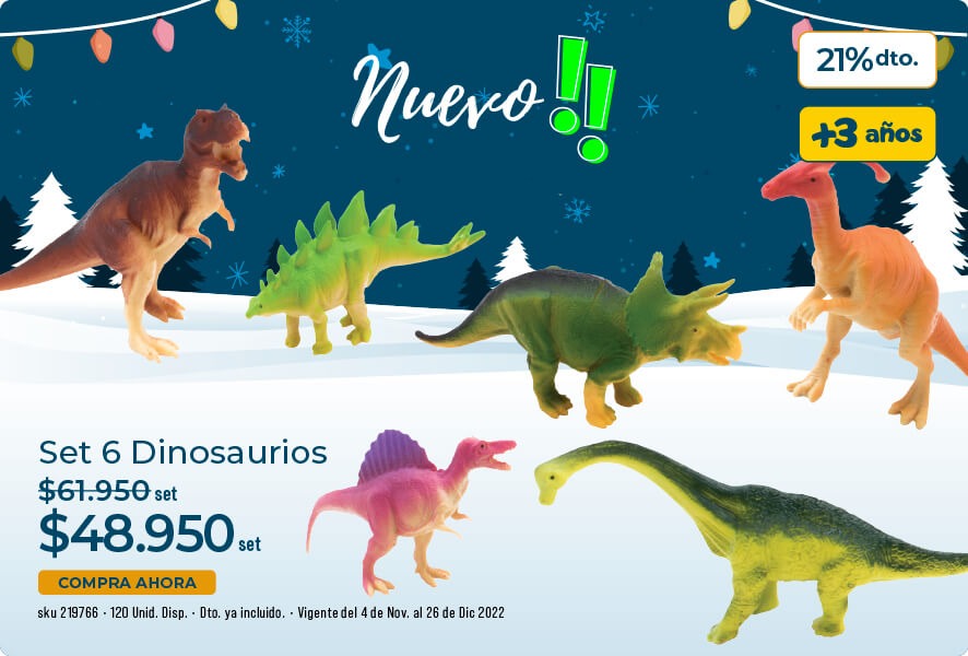 Set 6 dinosaurios