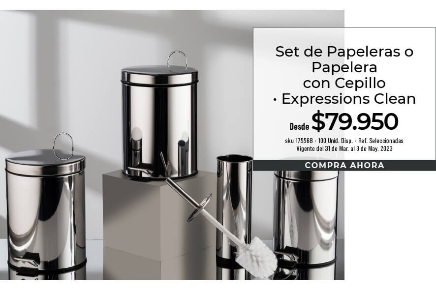 set de papeleras o papelera con cepillo